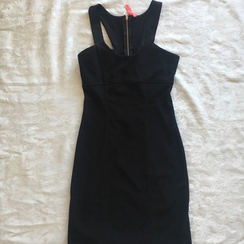 Sexy Little Black Dress with Exposed Zipper